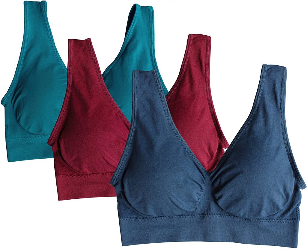 Cabales Women's 3 Pack Seamless Comfortable Sports Bra