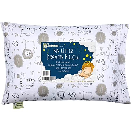 Toddler Pillow with Pillowcase Soft Organic Cotton Toddler Pillows for Sleeping